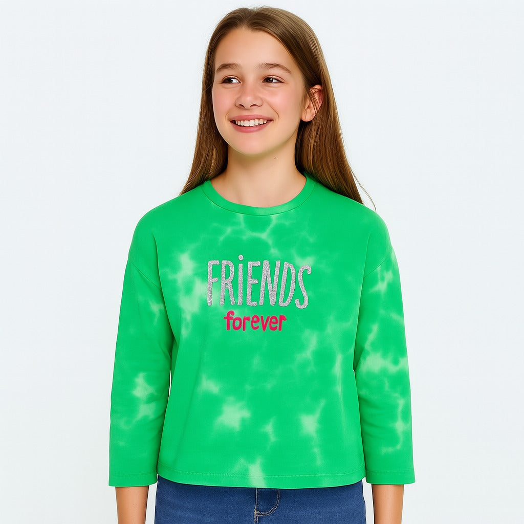 Tye an dye green full sleeve shirt