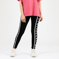 Girls side printed taped trouser