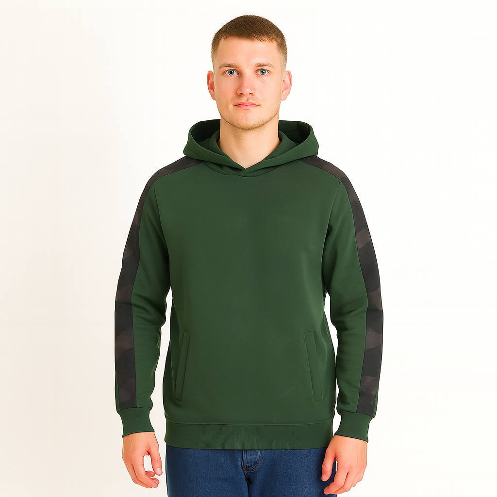 Mens commando green hood
