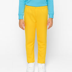 Girls yellow flees trouser (Last Chance)