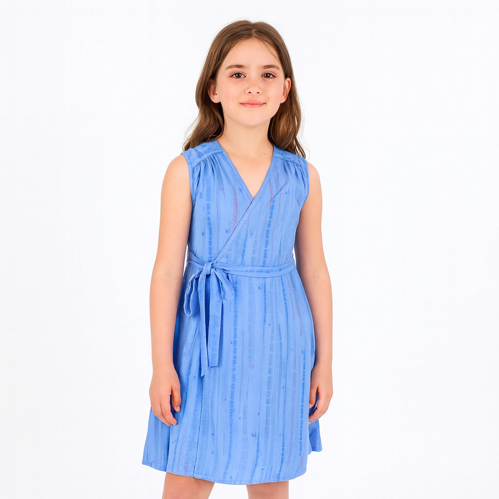 Girls blue open style frock