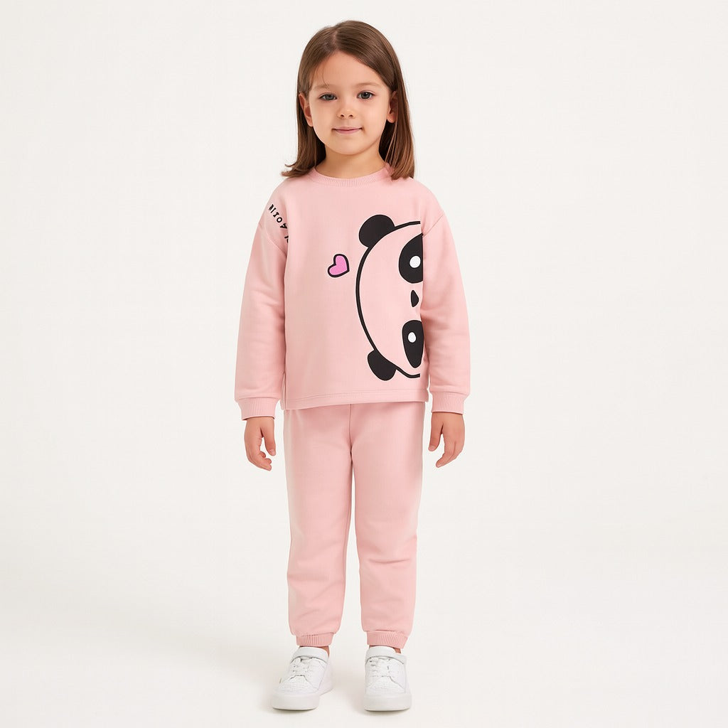 Girls pink panda 2Pc