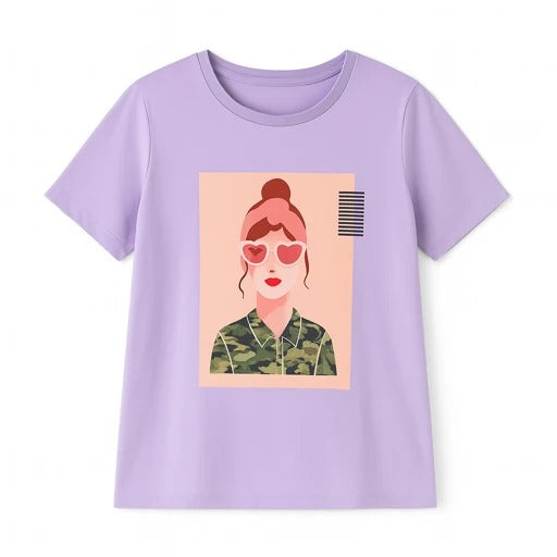 Ladies purple doll T-Shirt