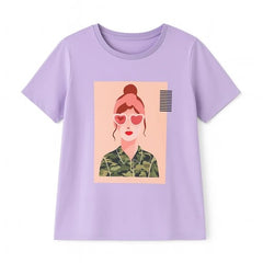 Ladies purple doll T-Shirt