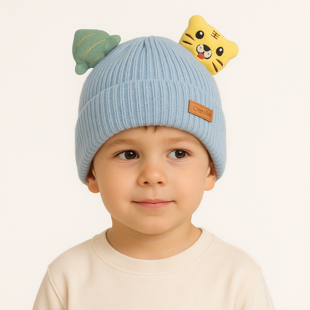 Sky blue cartoon cap
