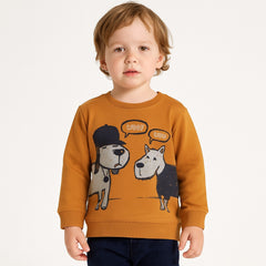Boys mustard dog sweatshirt