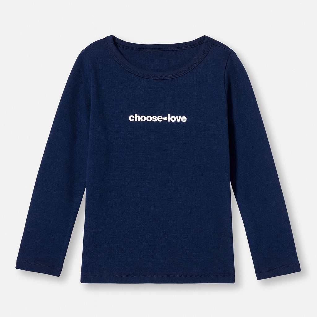 Girls blue love sweat shirt
