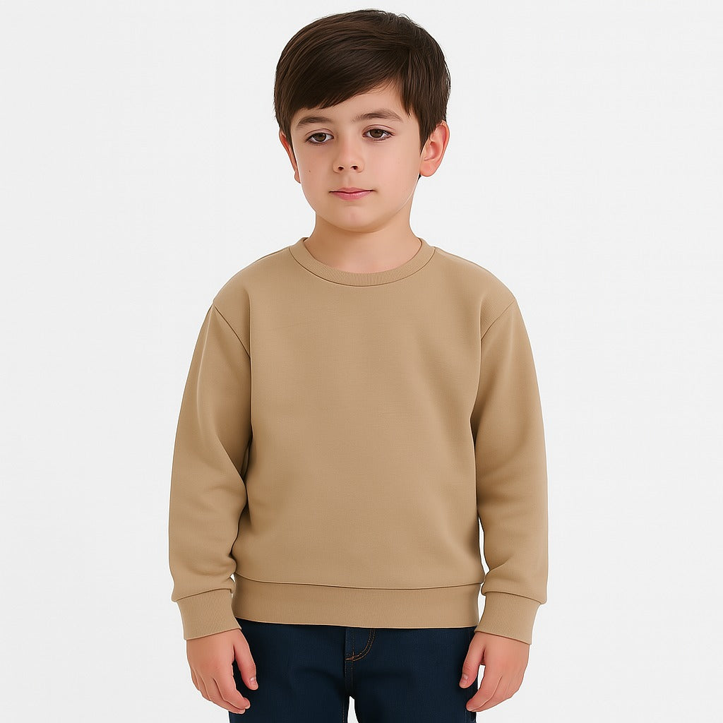 warm tan sweatshirt