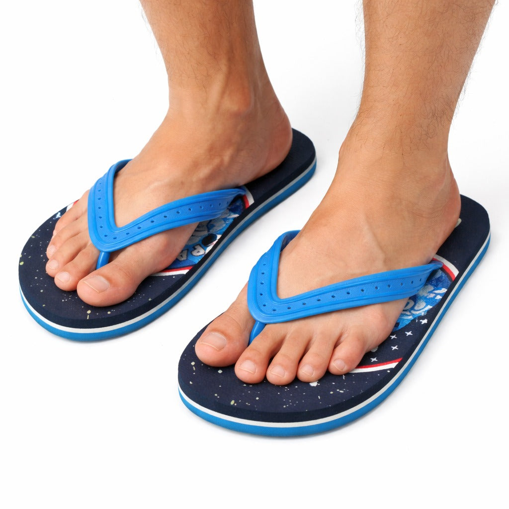 Boys blue space ship slippers (Last Chance)