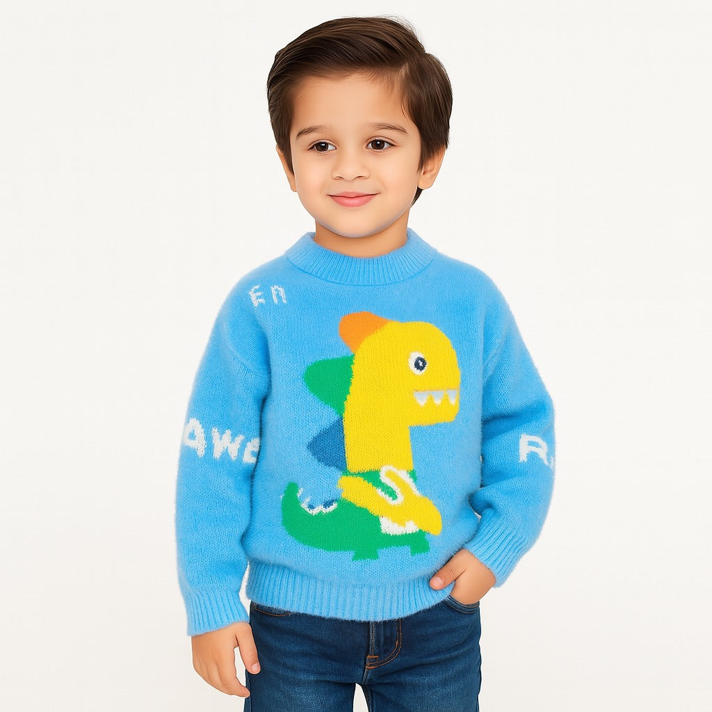 Boys blue Dino sweater