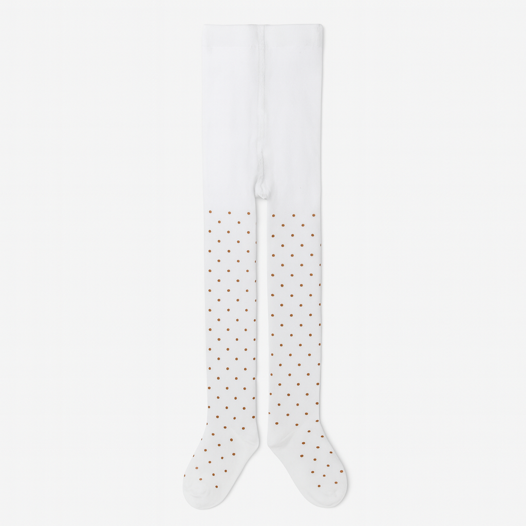 Girls white polka dots legging