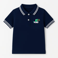 Boys navy blue Dino polo
