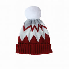 Red White and Blue pompom cap