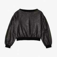 Ladies black glitter sweatshirt