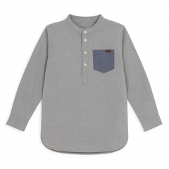 boys gray short body kurta