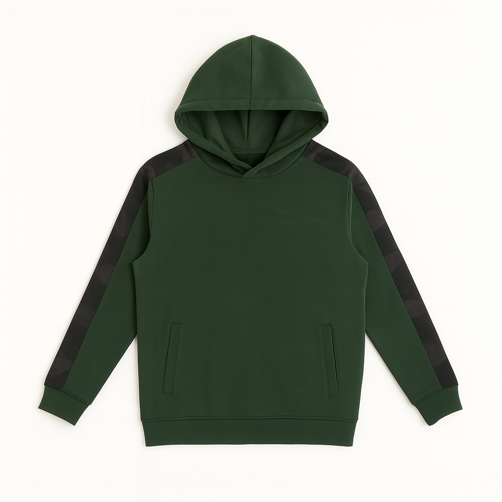 Mens commando green hood