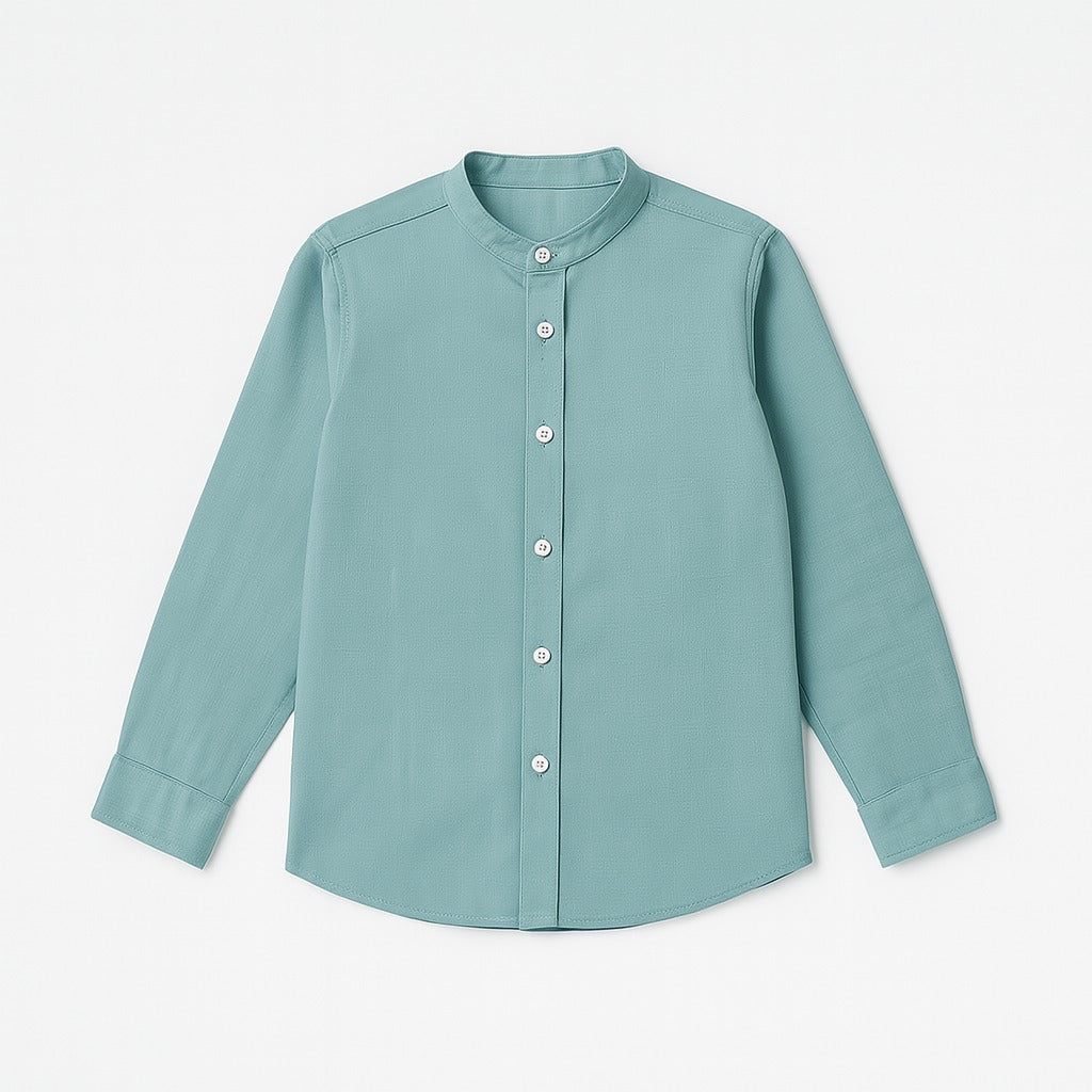 Boys sea green casual shirt