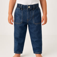 Blue denim jogger pant