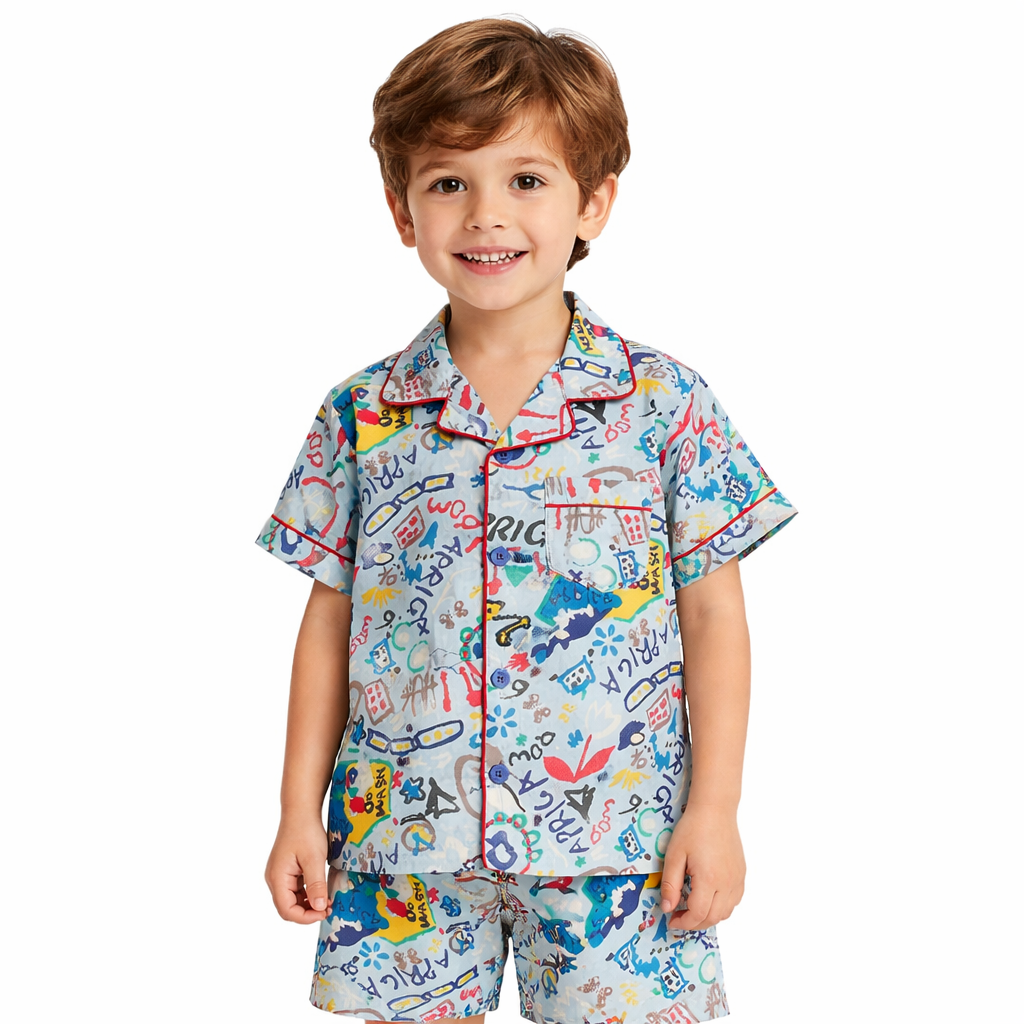 Boys blue cotton shirt (Last Chance)