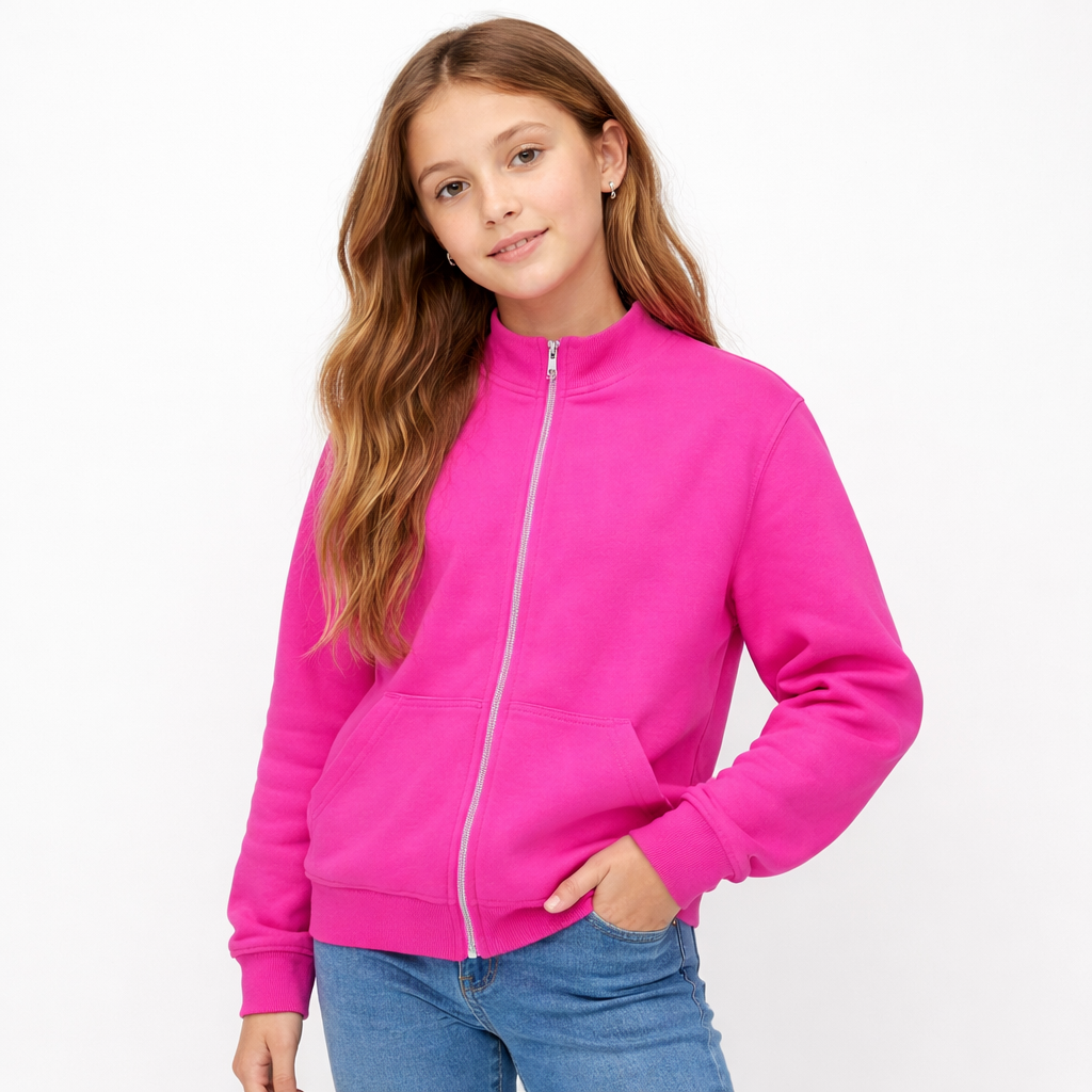 Girls shocking pink croptop upper (Last Chance)