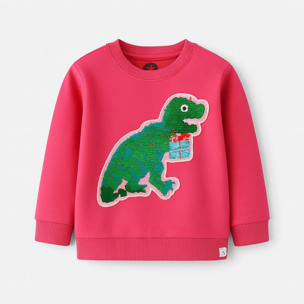 Boys dinosaur sequin sweatshirt (Last Chance)