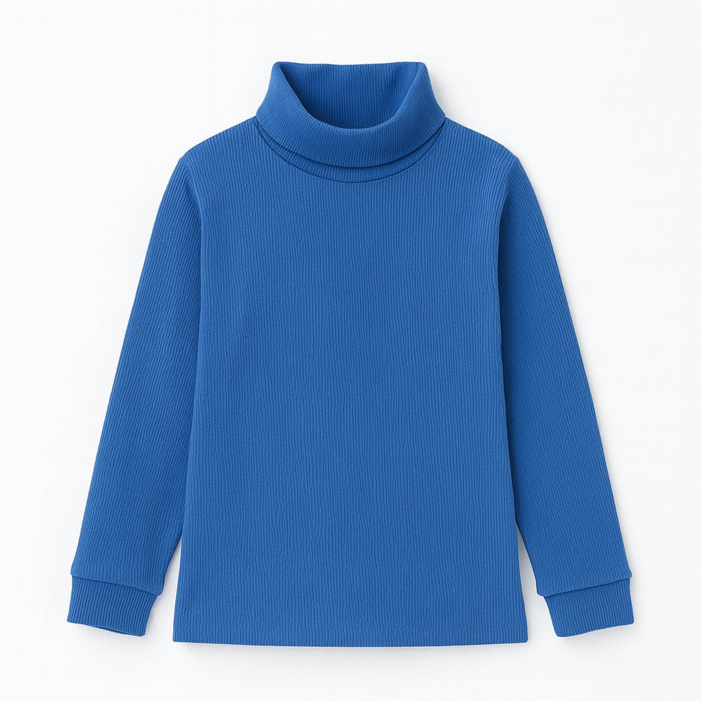 Ink blue high neck
