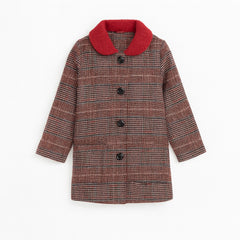 Girls red checkered coat