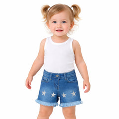 Girls star denim shorts (Last Chance)