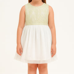 Girls grass green fancy Frock