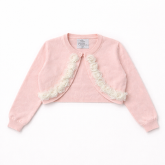 Girls pink flower bolero (Last Chance)