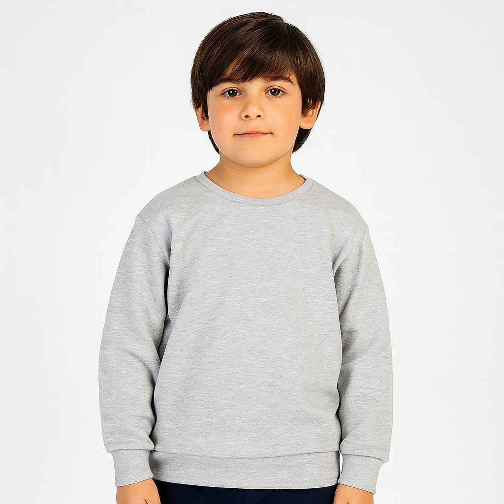 Boys light gray baic sweatshirt (Last Chance)