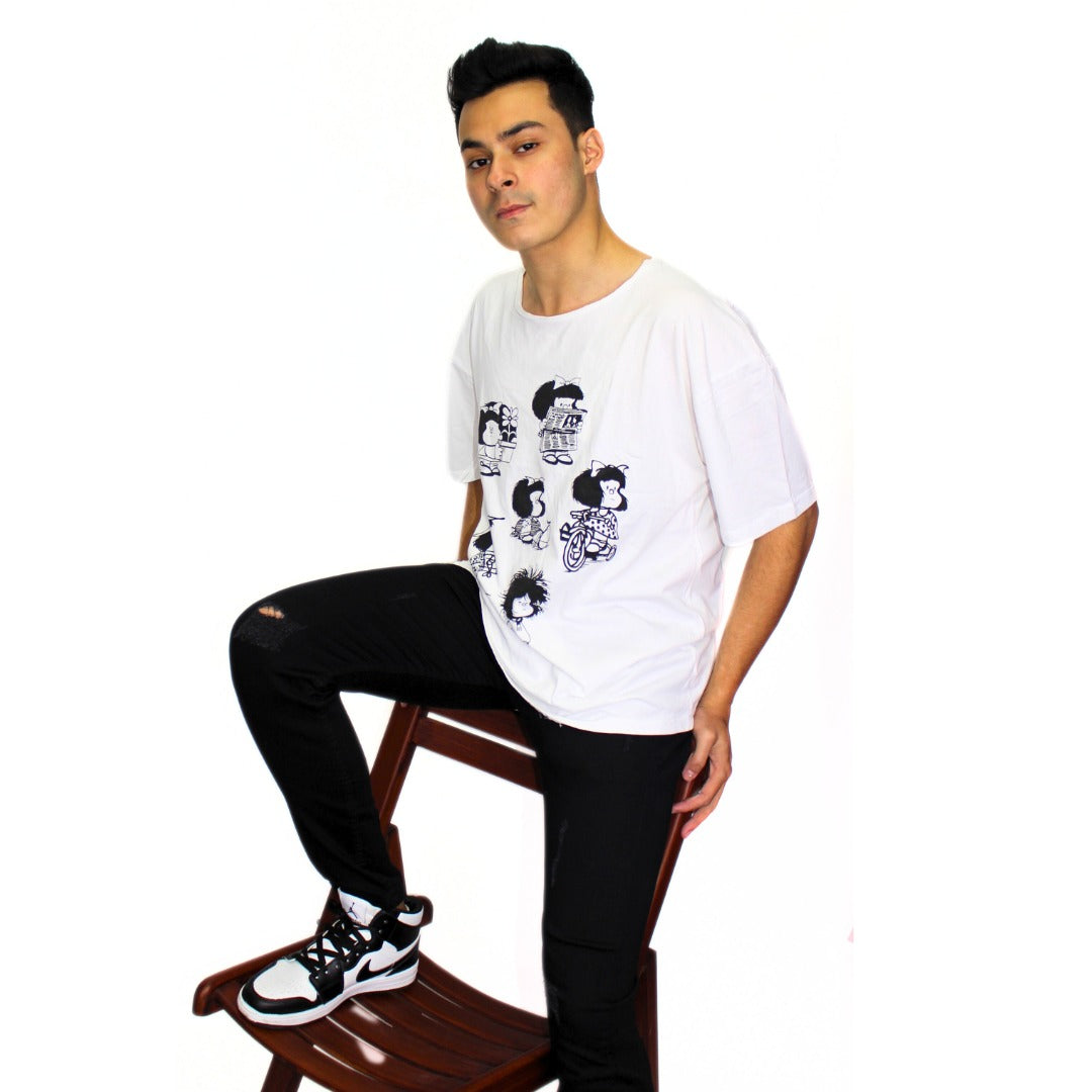 Mens white character T-Shirt