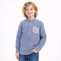 boys blue short body kurta (Last Chance)