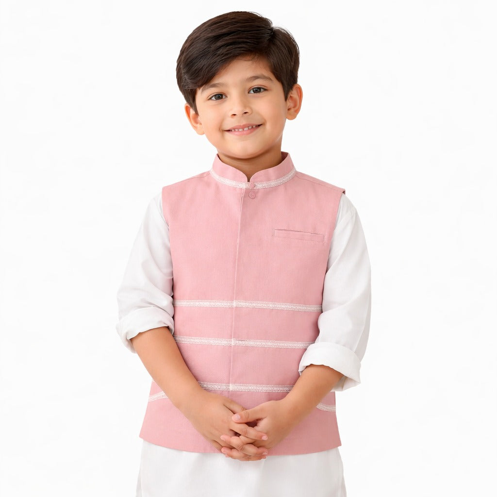 Boys  tea-pink waistcoat