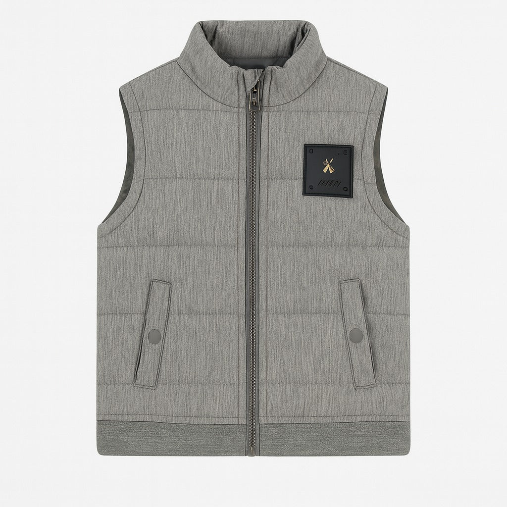 Boys gray sleeveless jacket