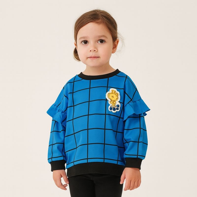 Girls Peanuts Graphic Blue Sweatshirt