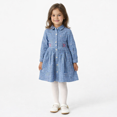EMBROIDERY CHECK FROCK (Last Chance)