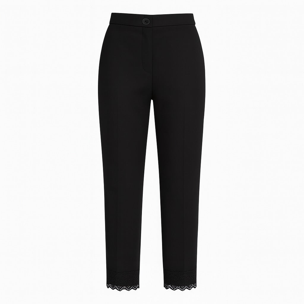Ladies black lace pant trouser