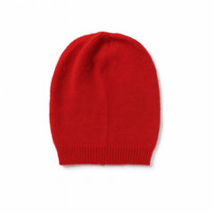 Women maroon rabbit wool cap