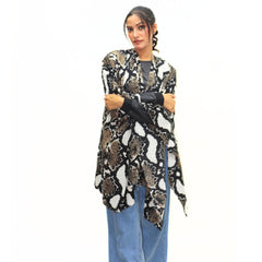 Ladies snake print capeshawl (Last Chance)