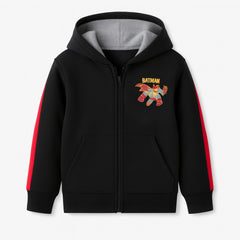 Boys black batman wool upper