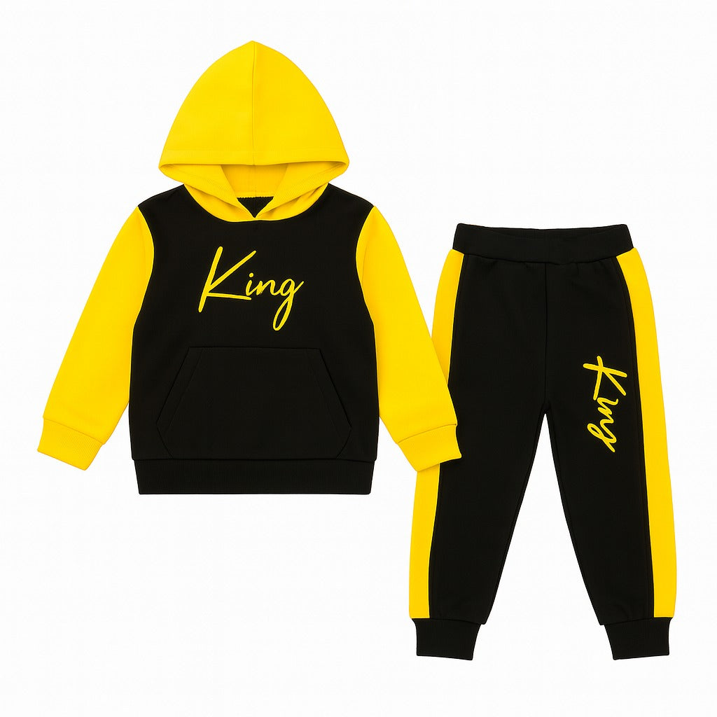 Boys yellow king tracksuit
