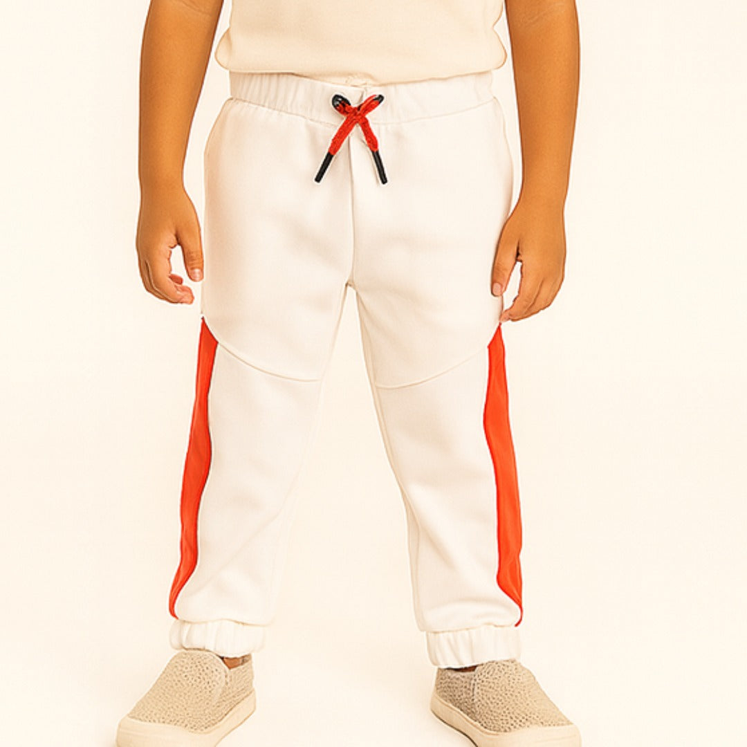 Boys white and red combo trouser (Last Chance)