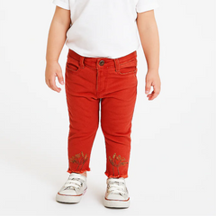 Red flower pant