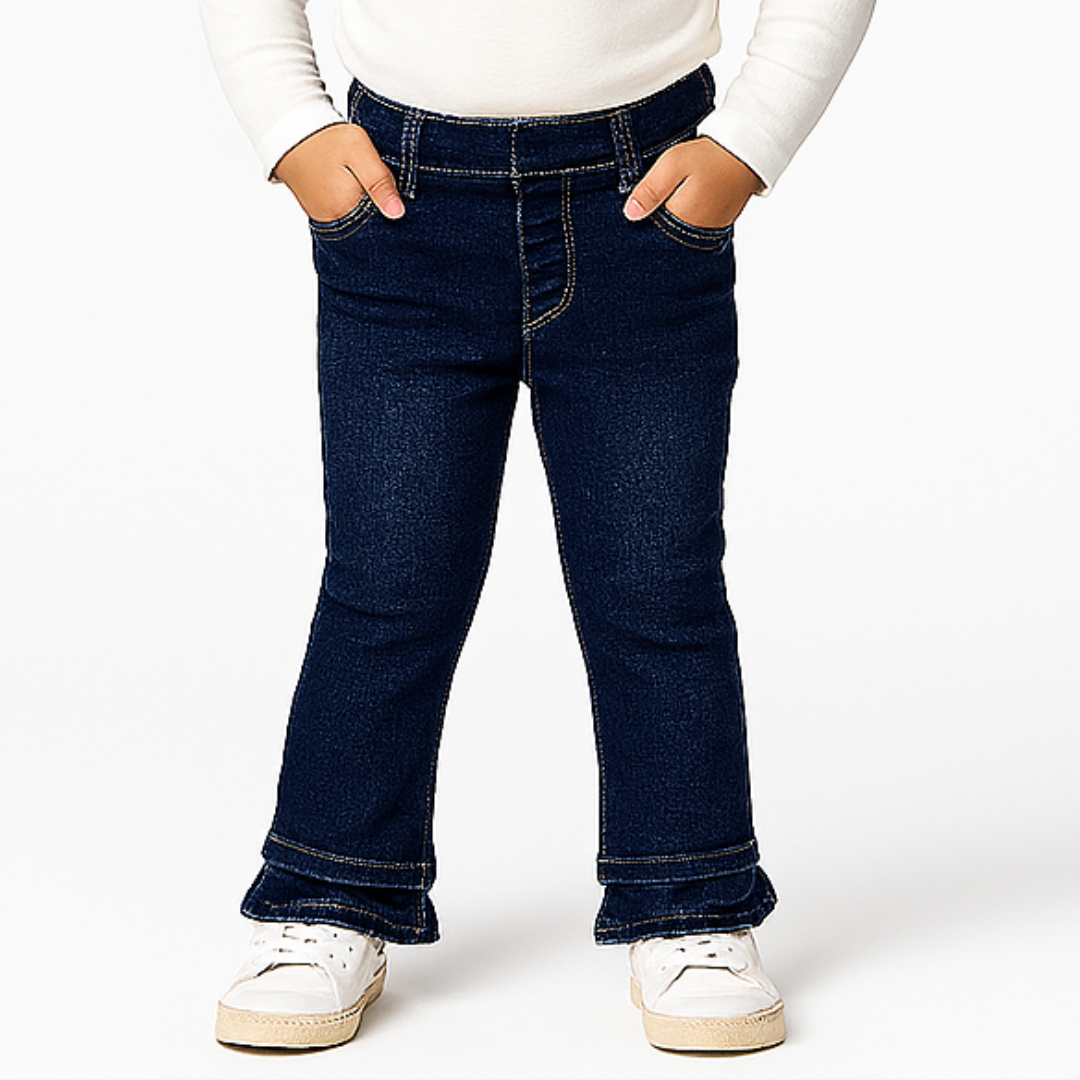 Girl denim frill style pants (Last Chance)