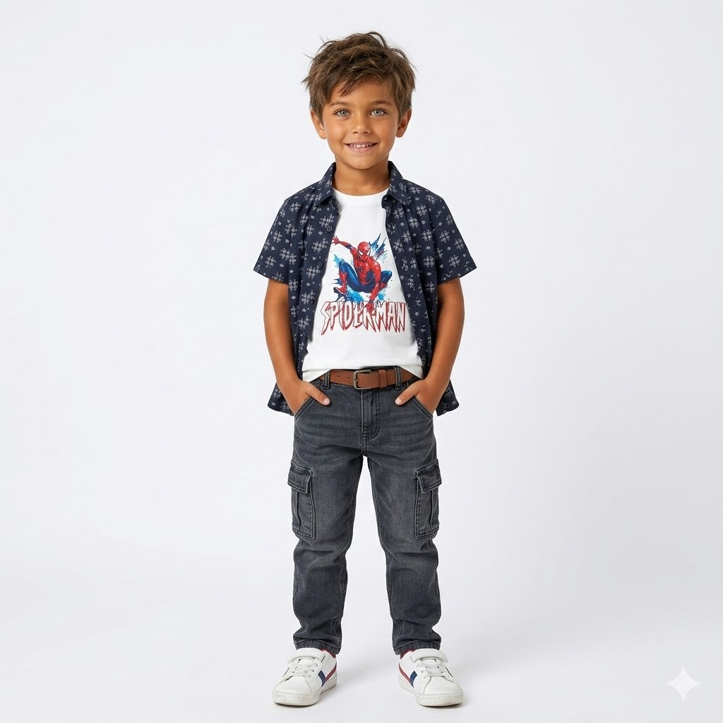 Boys Spider Hero Double shirt